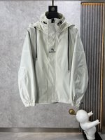 Balenciaga Clothing Coats & Jackets Windbreaker Men Cotton Spring Collection Casual