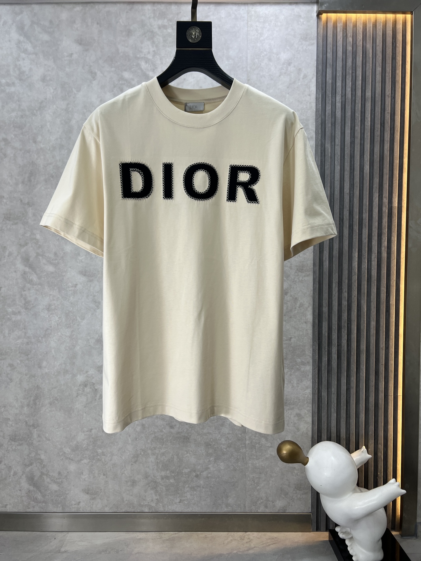 Dior Clothing T-Shirt Black Khaki White Unisex Cotton Spring/Summer Collection Short Sleeve