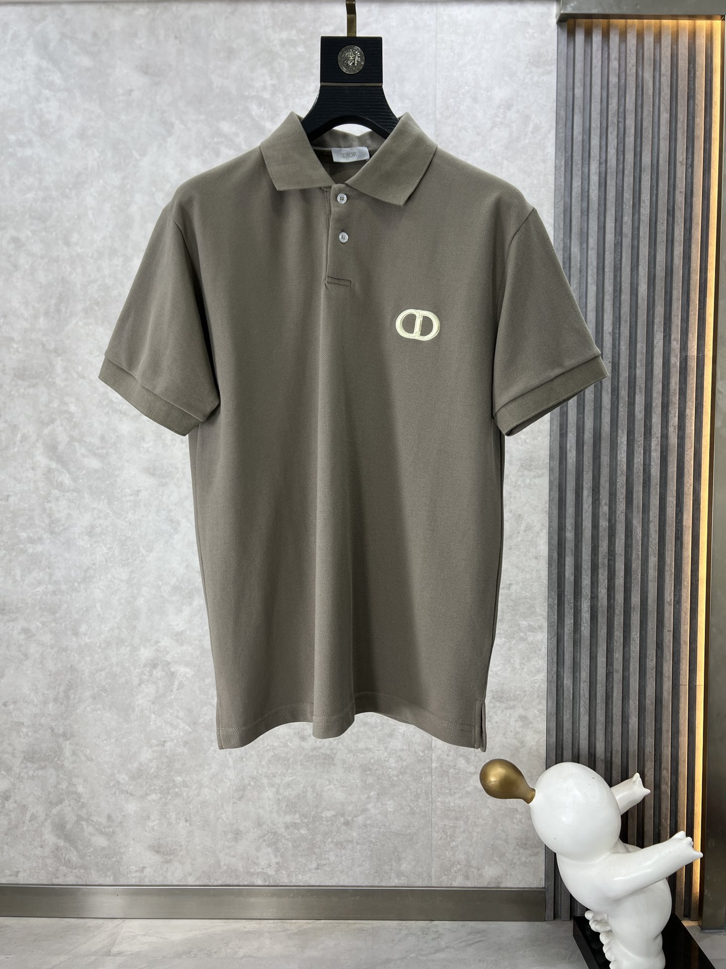 Dior Clothing Polo Black Blue Khaki White Embroidery Cotton Spring Collection Casual