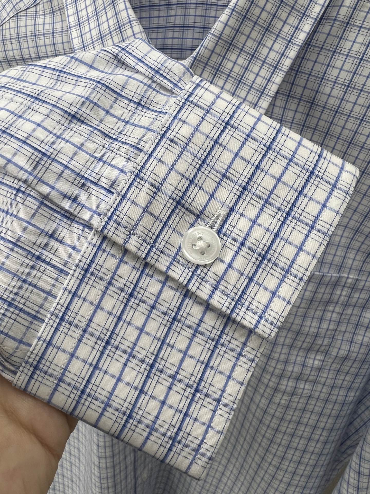 Burberry Men’s Long Sleeve Business and Leisure Shirt in Organic Cotton, Sizes M-3XL - 图片 8