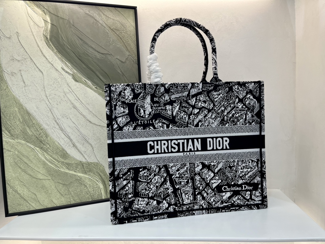 巴黎地图大号Book Tote 手袋由 Dior 女装创意总监玛丽亚·嘉茜娅·蔻丽 (Maria Gra