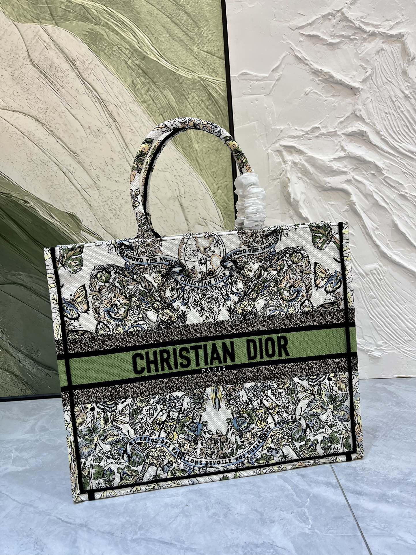 地球系列Book Tote 手袋由 Dior 女装创意总监玛丽亚·嘉茜娅·蔻丽 (Maria Grazi