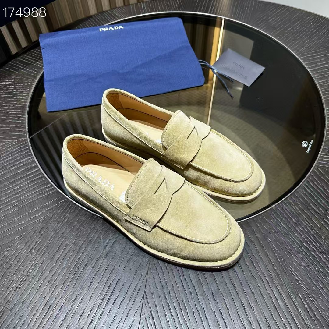 Prada Leather Loafers with Enamel Triangle Logo - Modern and Stylish 3 a1745744582949 6708