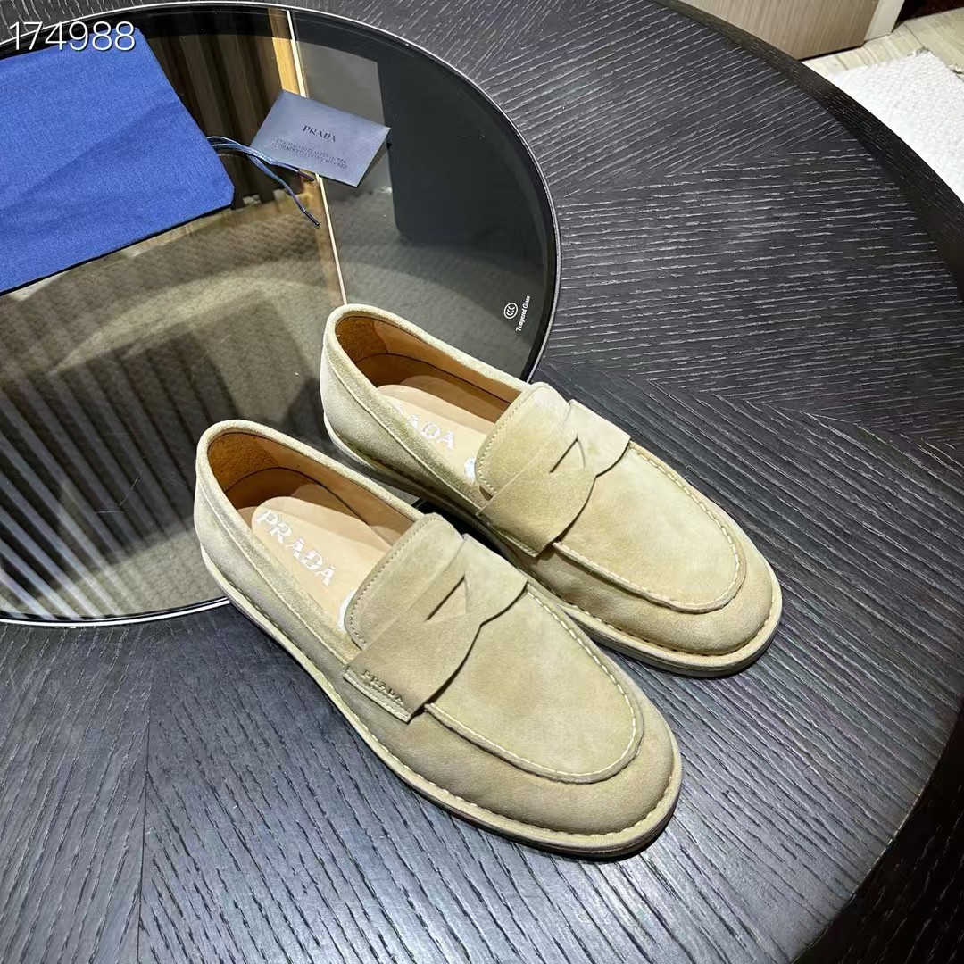 Prada Leather Loafers with Enamel Triangle Logo - Modern and Stylish 10 a1745744584927 2734