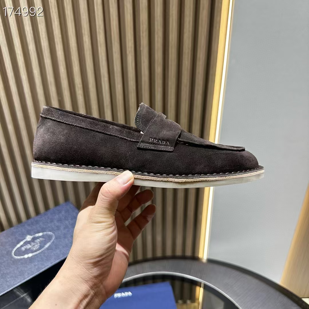 Prada Leather Loafers with Enamel Triangle Logo - Modern & Comfortable 4 a1745744612005 5878