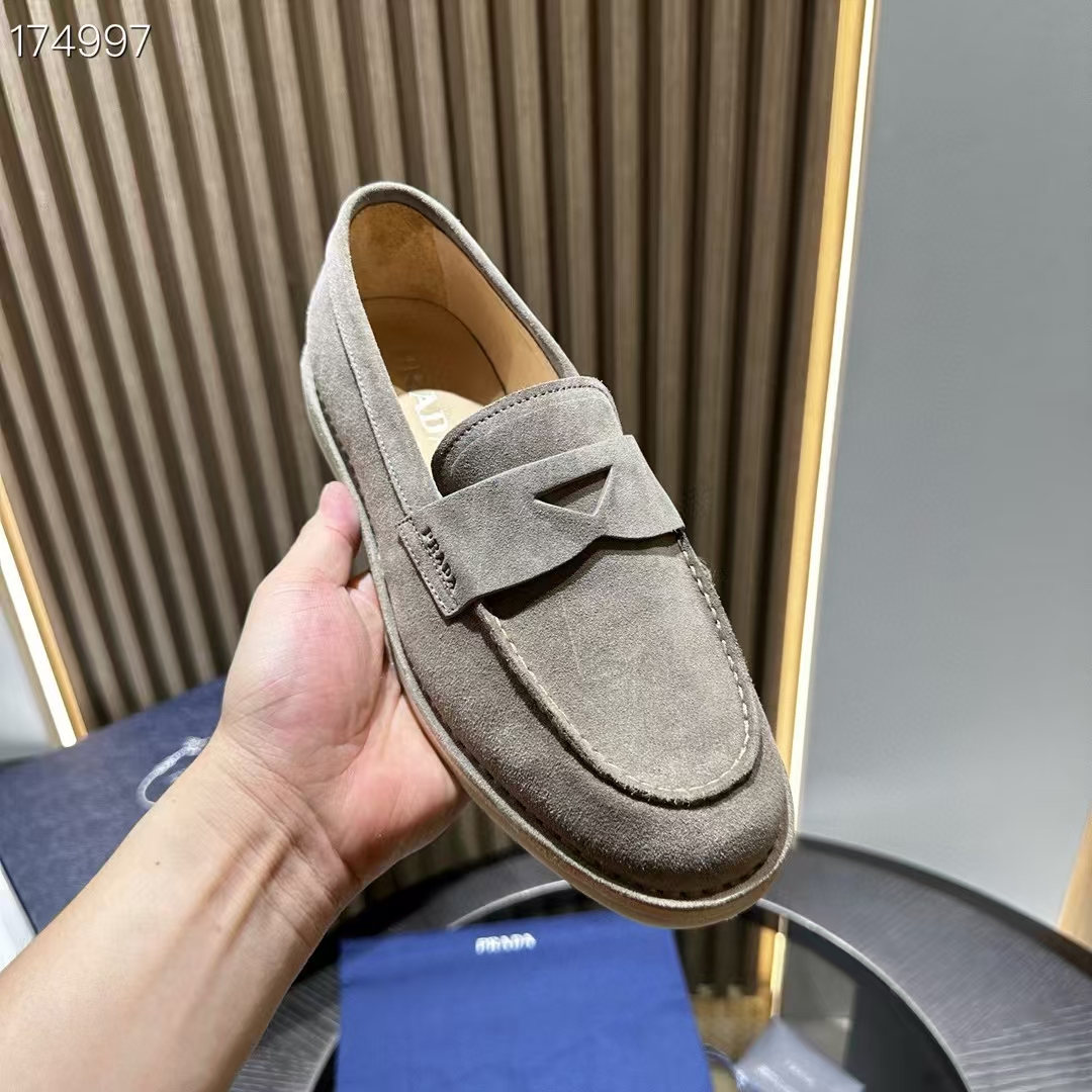 Prada Leather Loafers with Enamel Triangle Logo and Leather Lining 5 a1745744629118 1386