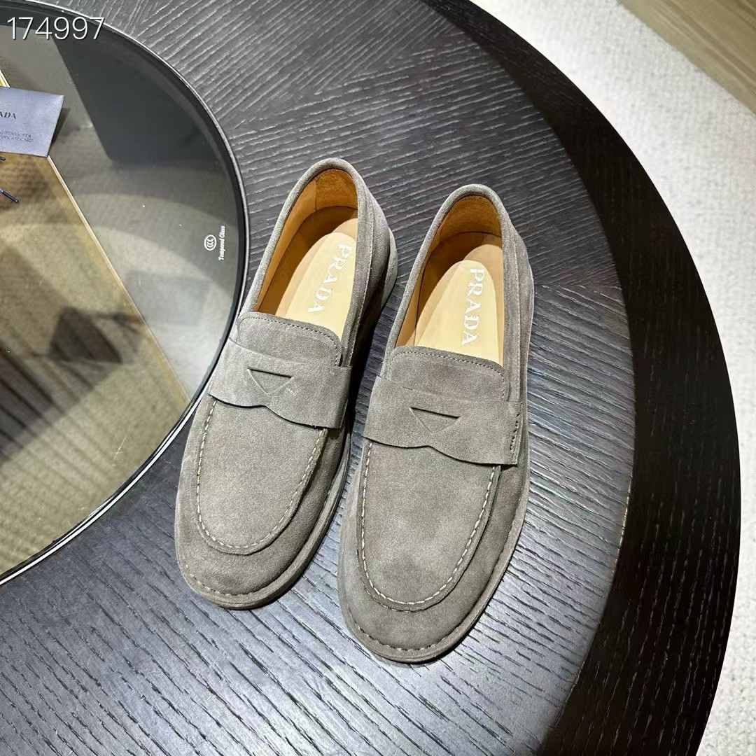Prada Leather Loafers with Enamel Triangle Logo and Leather Lining 9 a1745744630819 7054