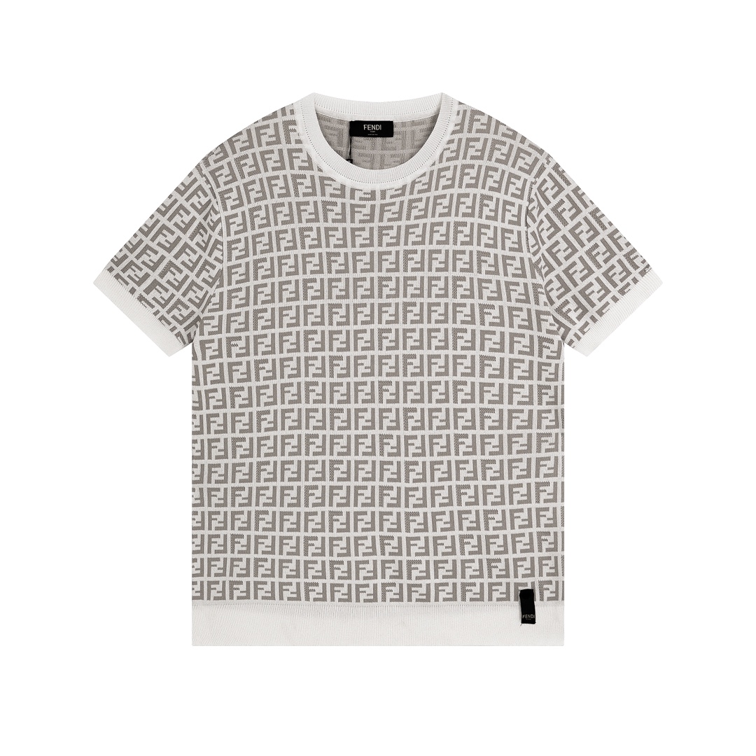 Fendi Clothing T-Shirt Same as Original
 Unisex Knitting Casual