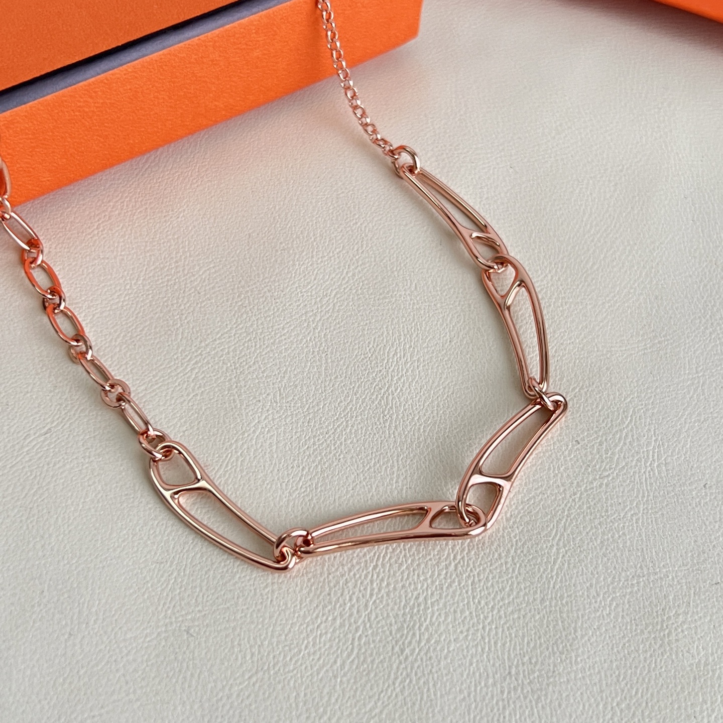 Hermes Punk necklace rose gold 40cm