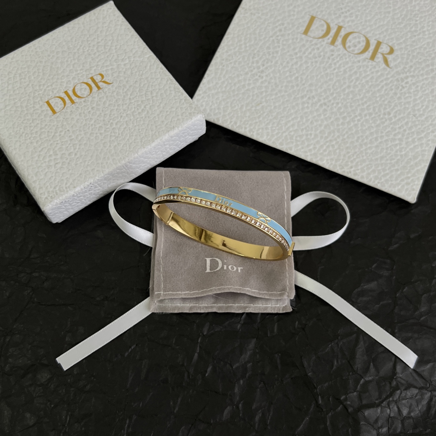】👑Dior 迪奥  中古 手镯 专柜一致上新 精选原版一致 黄铜材质 甜美气质高雅。