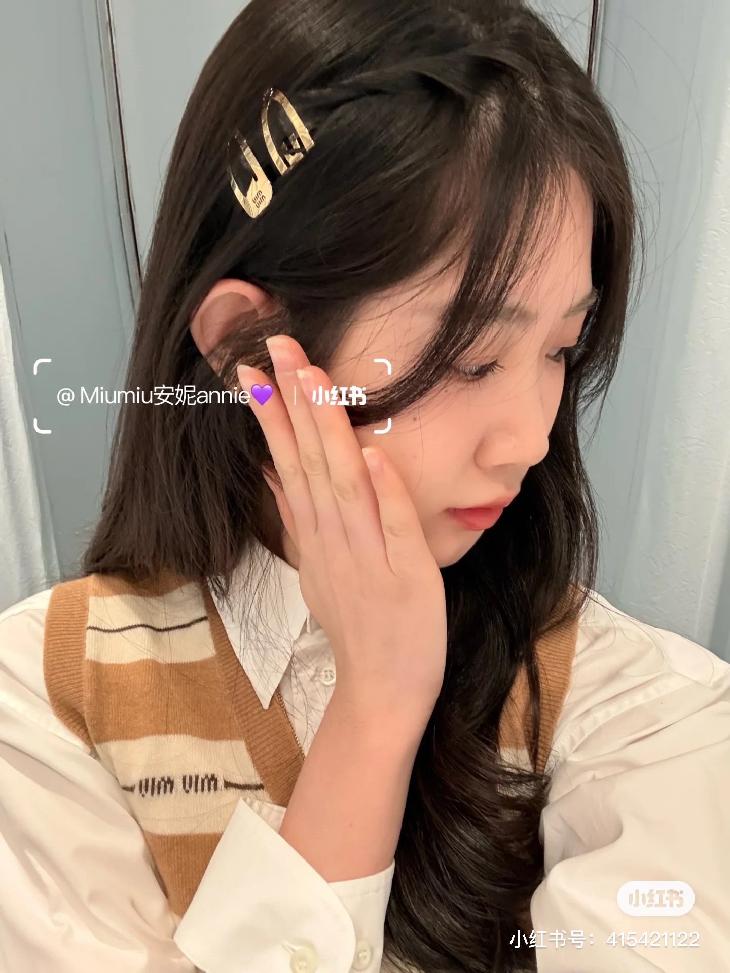 】一对 miumiu  发夹 出口订单最美单品 高级感十足 送礼自用都nice