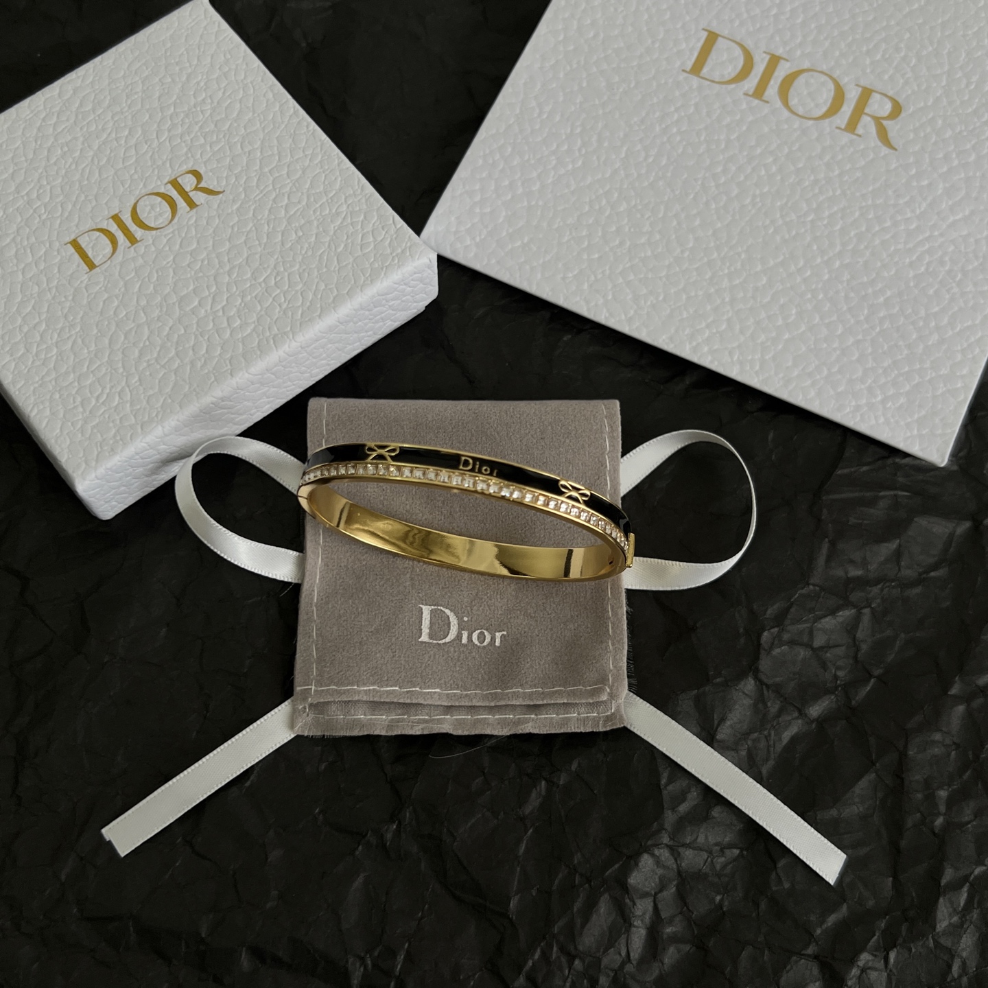】👑Dior 迪奥  中古 手镯 专柜一致上新 精选原版一致 黄铜材质 甜美气质高雅。