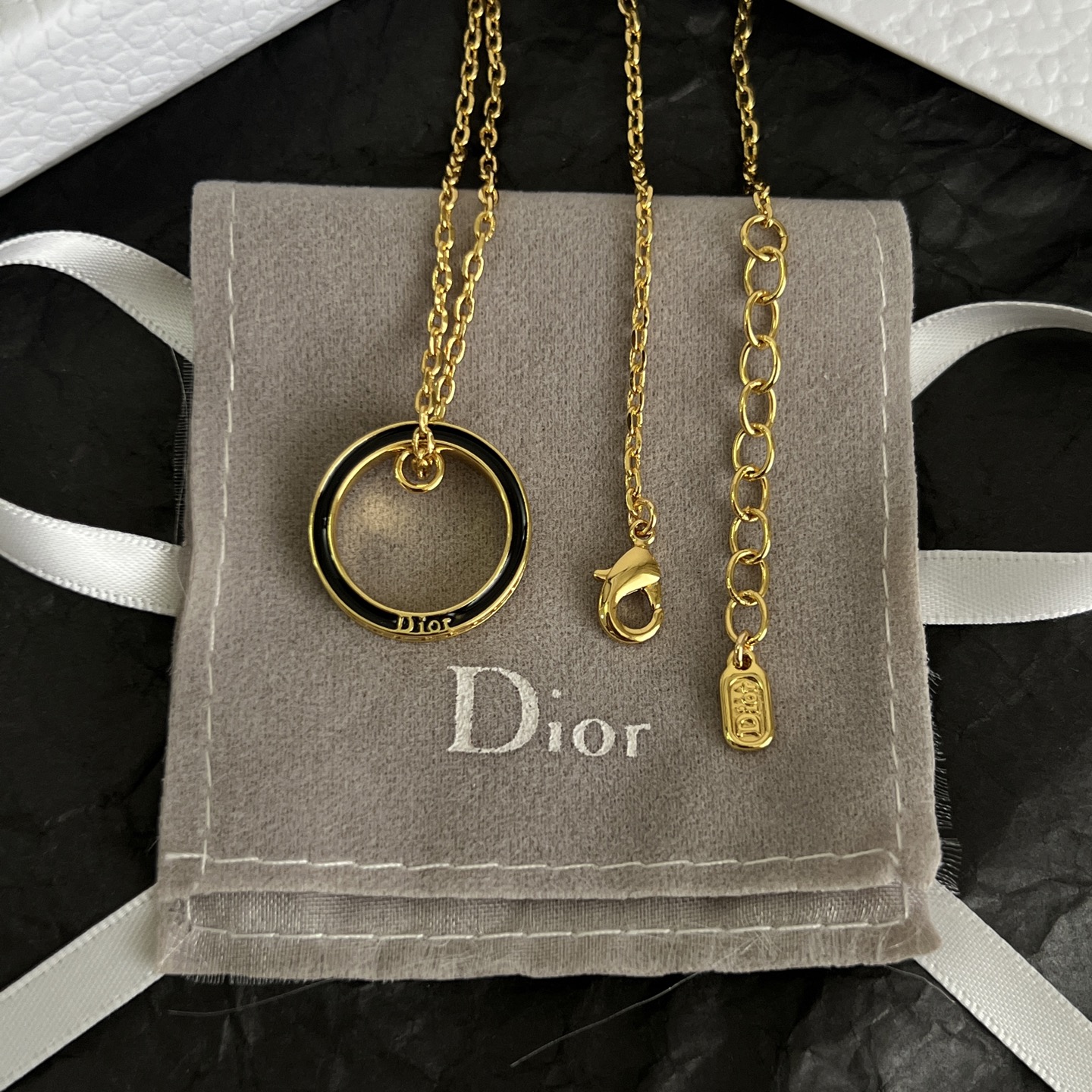 】👑Dior 迪奥  项链 精选原版一致 黄铜材质 甜美气质高雅。