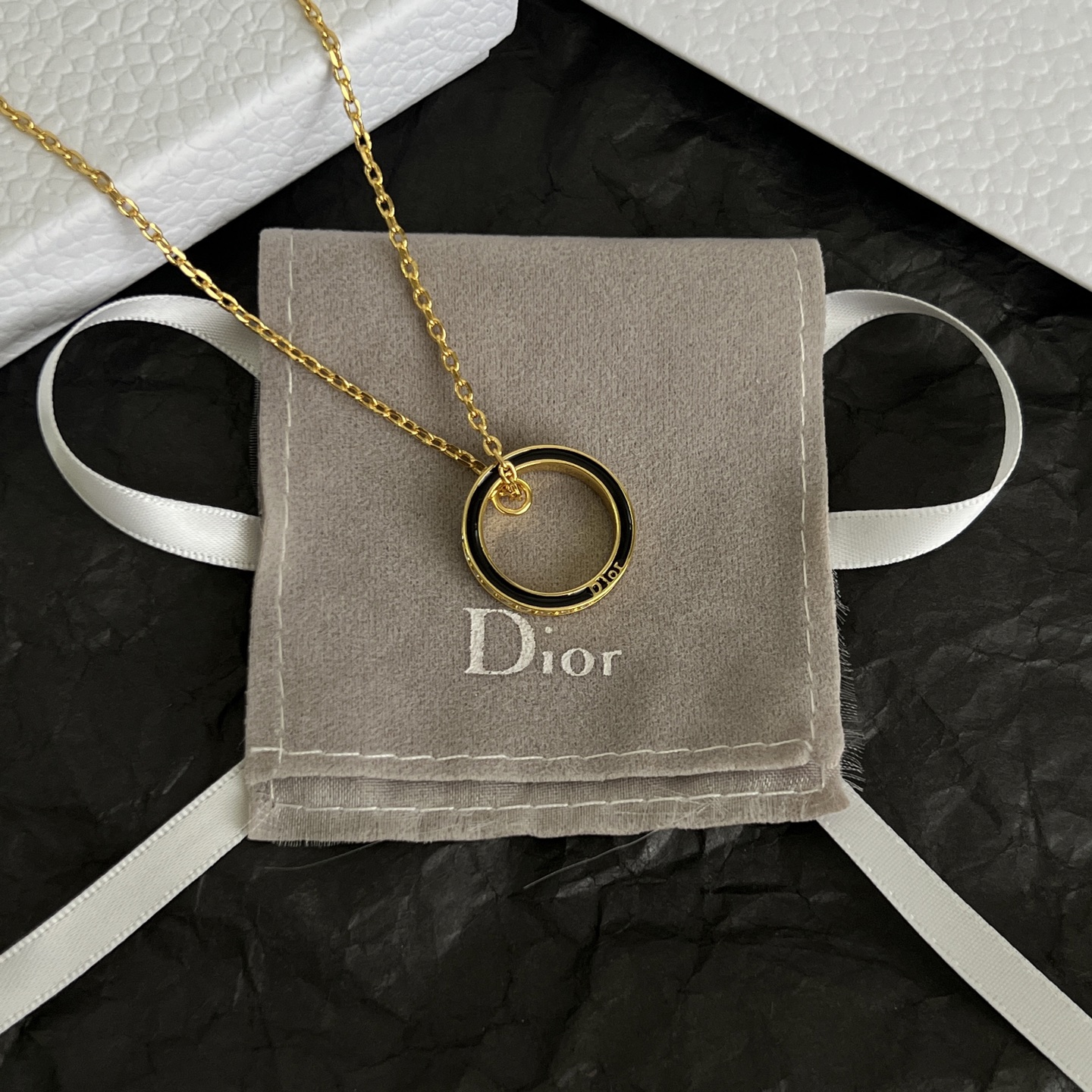 】👑Dior 迪奥  项链 精选原版一致 黄铜材质 甜美气质高雅。