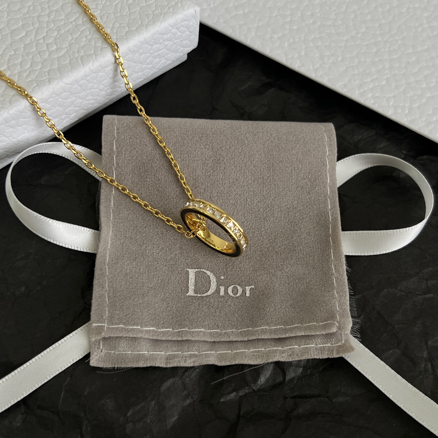 】👑Dior 迪奥  项链 精选原版一致 黄铜材质 甜美气质高雅。