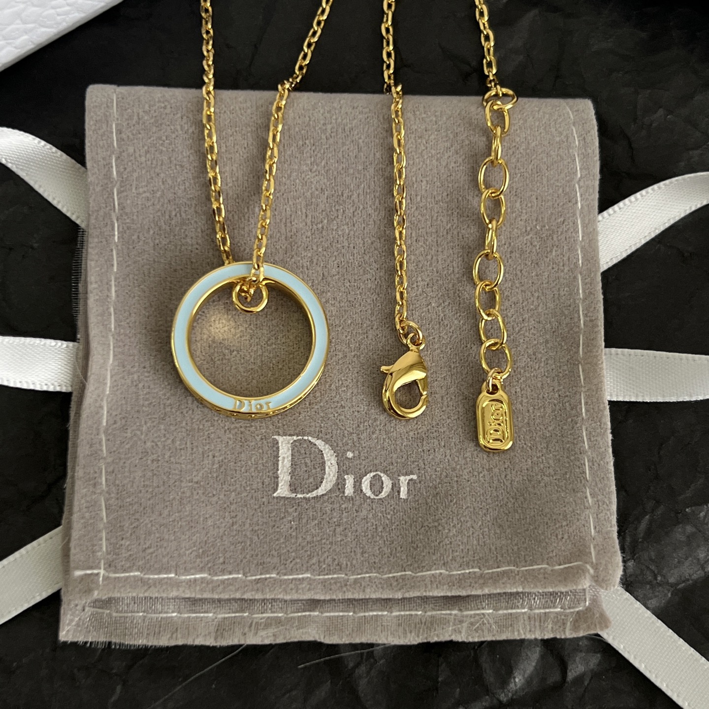 】👑Dior 迪奥  项链 精选原版一致 黄铜材质 甜美气质高雅。