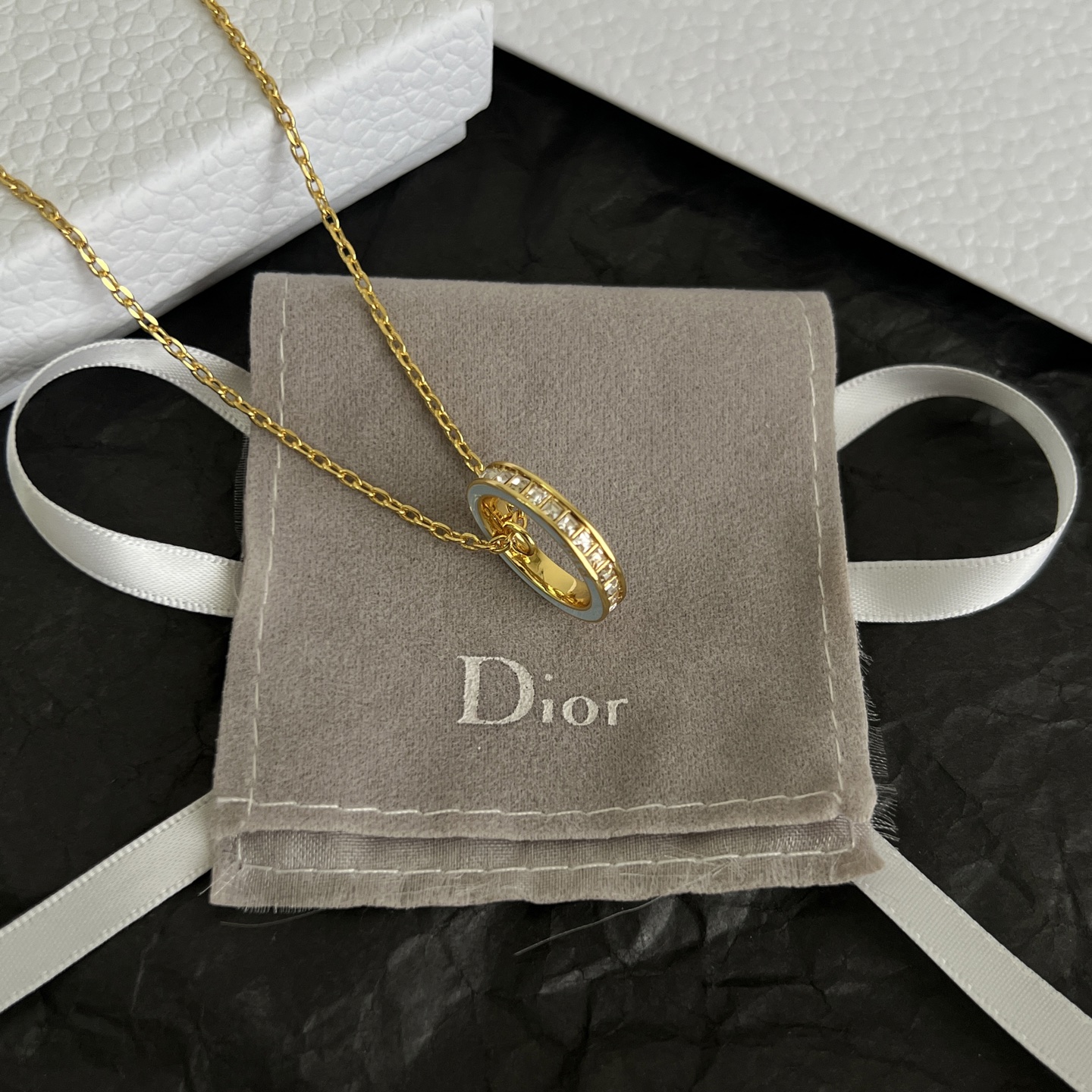 】👑Dior 迪奥  项链 精选原版一致 黄铜材质 甜美气质高雅。