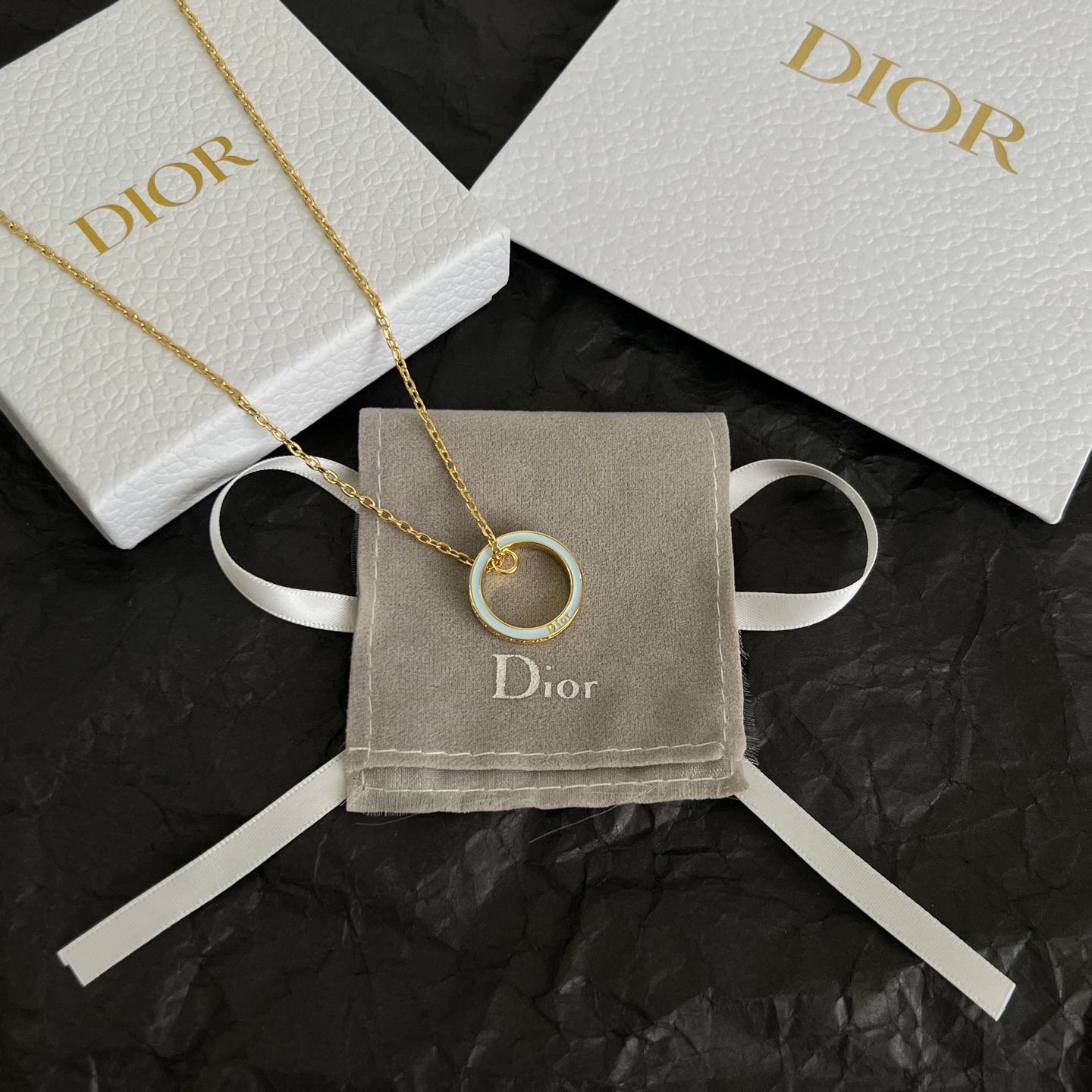 】👑Dior 迪奥  项链 精选原版一致 黄铜材质 甜美气质高雅。