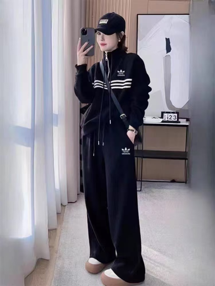 “High-Quality Women’s Suit Set with Adidas Packaging and Size Options” - 图片 2