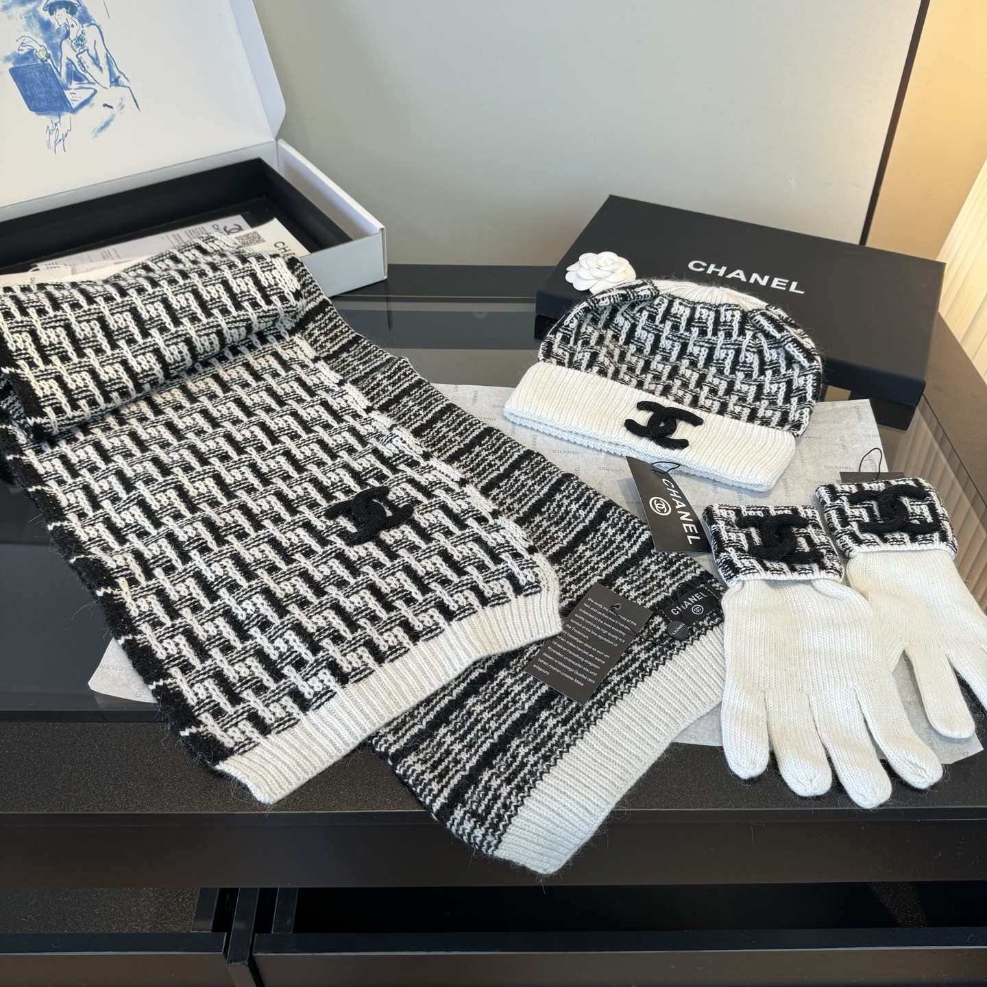 Chrome Hearts 𝑪𝒉 线绒标志三件套