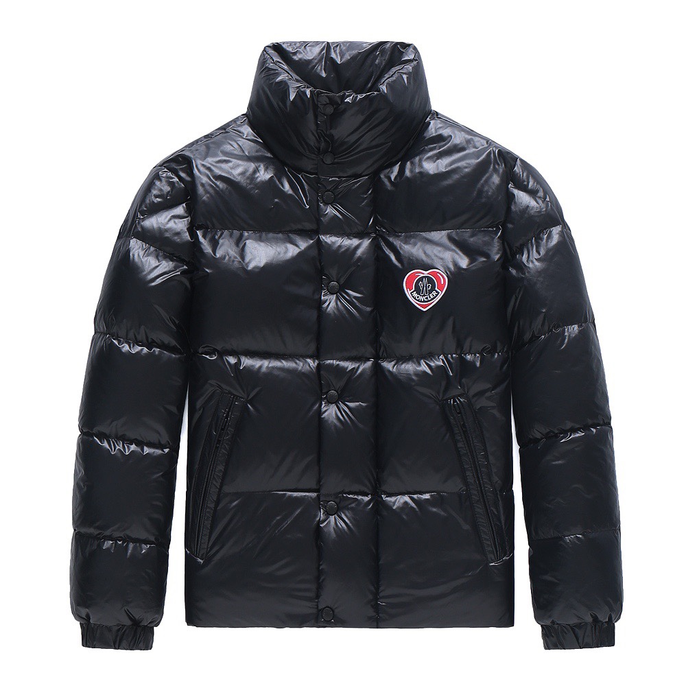 Moncler Ropa Abrigos y chaquetas Chaqueta de plumón Negro Azul oscuro Bordado Universal para hombres y mujeres Hombres Nylon Colección otoño – invierno