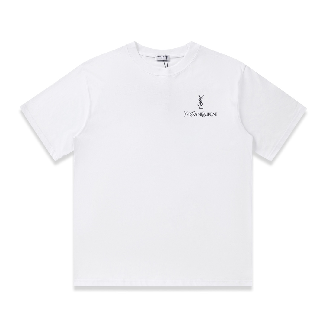 Yo 【YSL】Saint Laurent 23ss clásico estampado logo letras camiseta de manga corta, artículo imprescindible par…