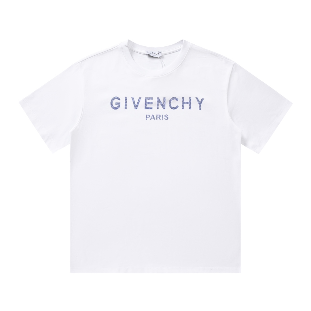 Givenchy/Givenchy 24fw nueva camiseta informal estampada de manga corta recomendada Color: Negro/Blanco Talla: XS S M L…