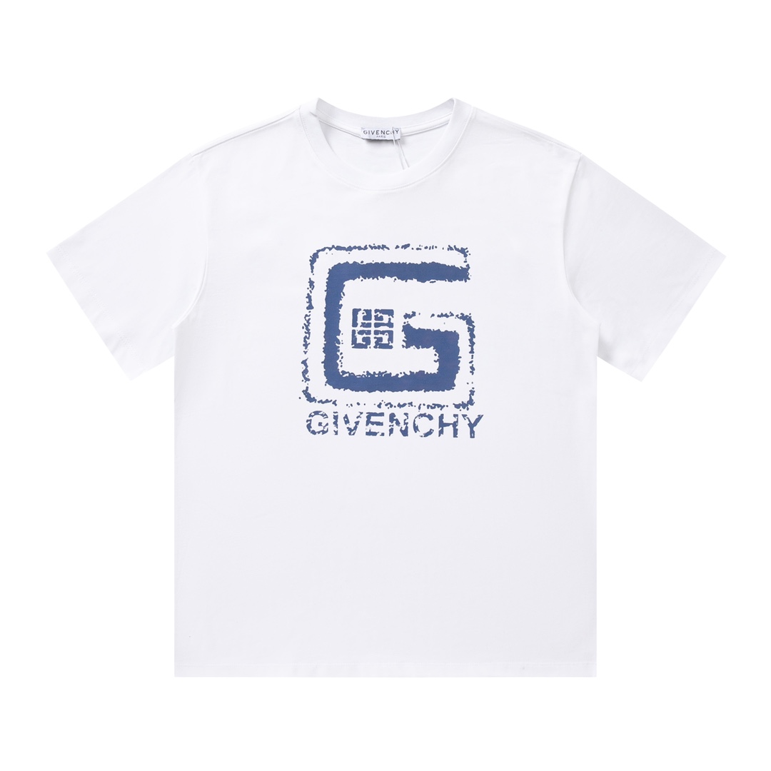 Givenchy/Givenchy 24fw nueva camiseta casual de manga corta estampada recomendada Color: Negro/Blanco Talla: S-XL Tela …