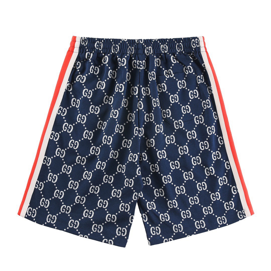Gucci/Gucci pantalones cortos clásicos con estampado jacquard de logo completo, tela de algodón jacquard personalizada …