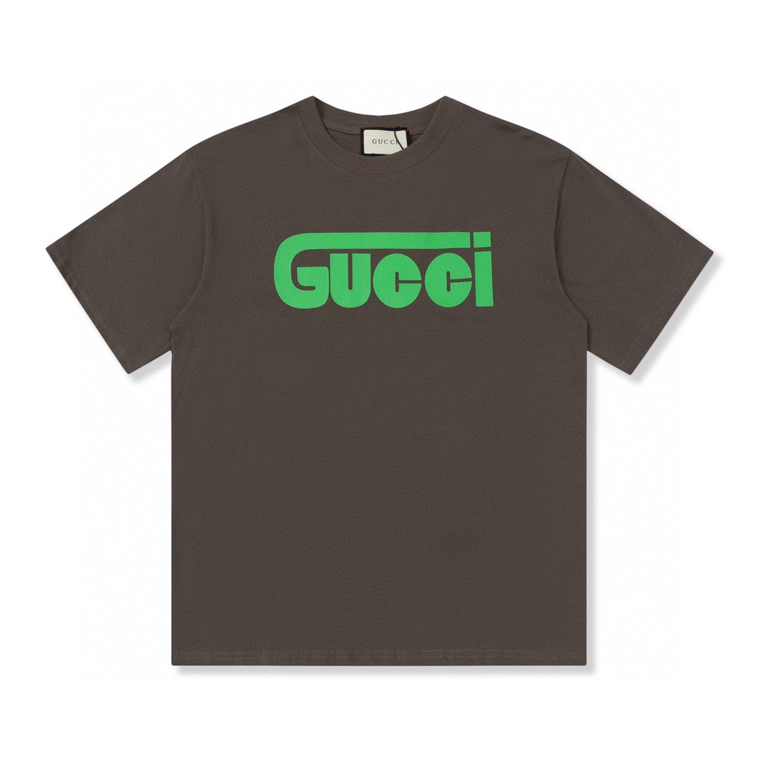 Gucci/古驰 23ss camiseta de manga corta con logo. Tejido cómodo y transpirable, con estilo. Estampado original réplica 1:…