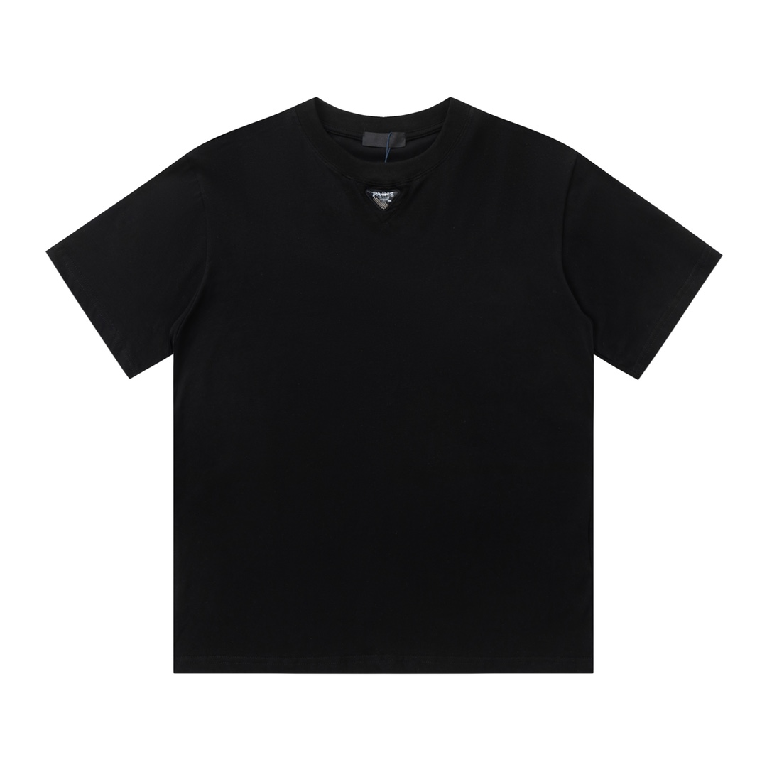 Prada En ligne
 Vêtements T-Shirt Noir Blanc Imprimé Unisexe Collection printemps – été Manches courtes