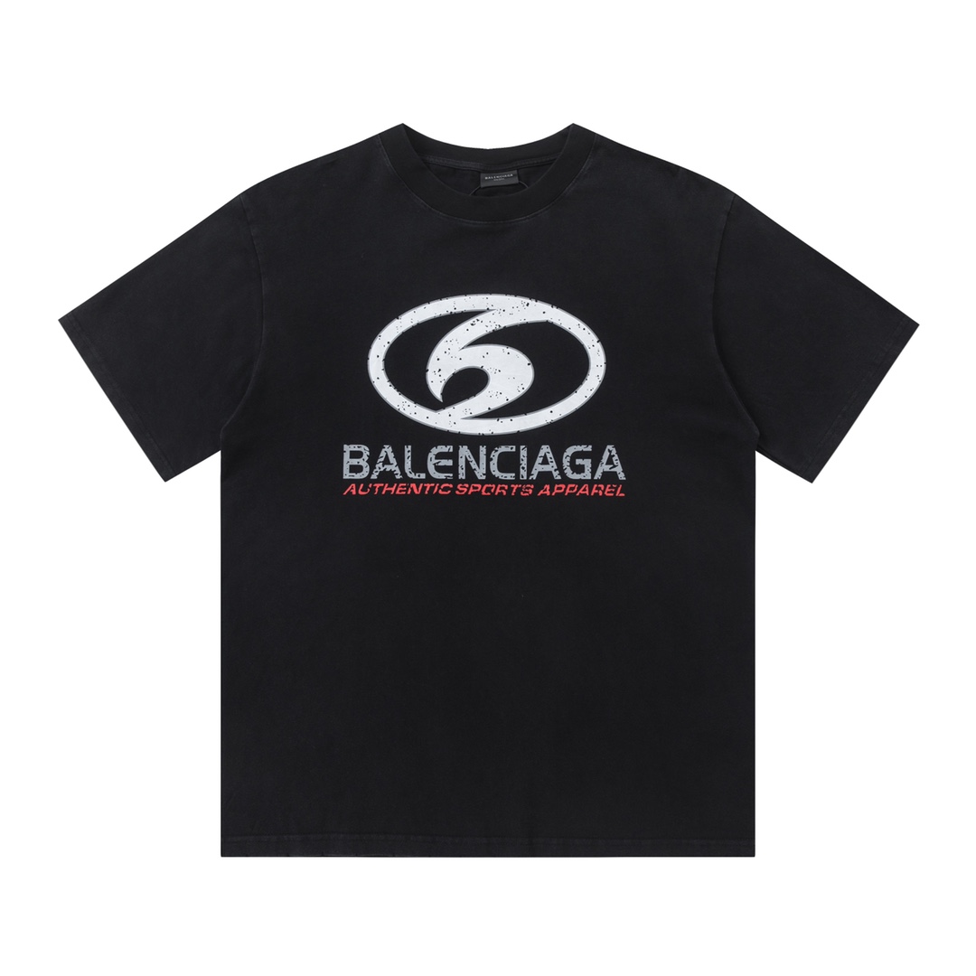 Compra réplica
 Balenciaga Ropa Camiseta Negro Universal para hombres y mujeres Colección primavera – verano Manga corta