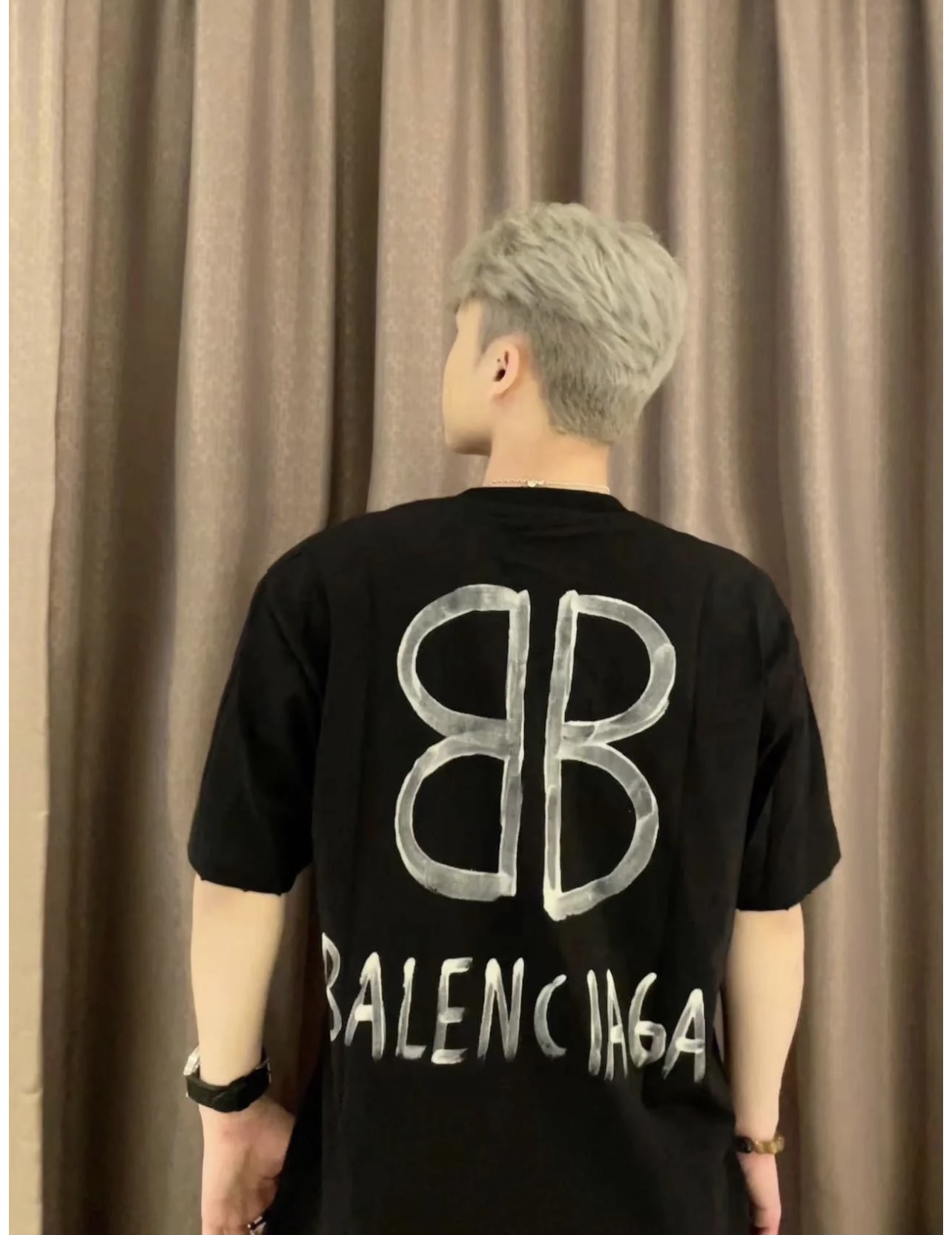 Balenciaga Ropa Camiseta Impresión Manga corta