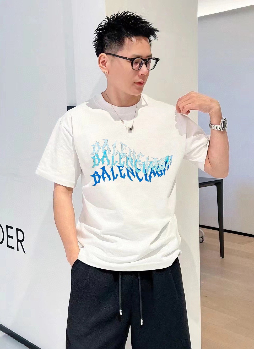 Nous organisons le meilleur
 Balenciaga Vêtements T-Shirt Imprimé Manches courtes