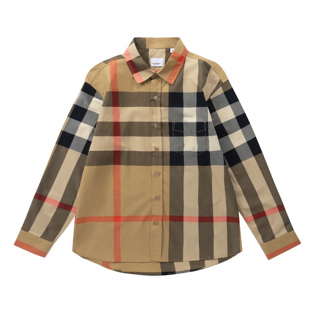 Burberry Clothing Shirts & Blouses Red Combed Cotton Resin