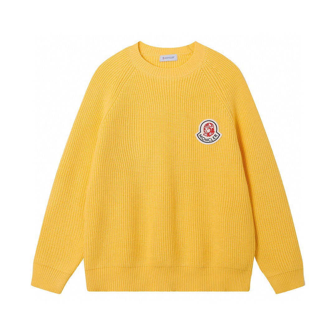MoncIer x BBC colaboración jersey de punto amarillo brillante MoncIer y bbcicecream revelan oficialmente su colaboració…