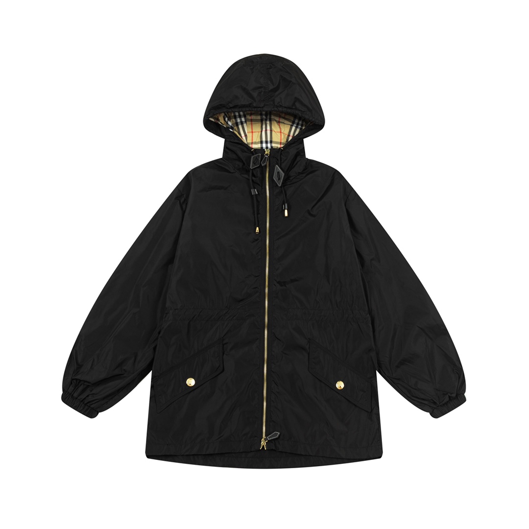 BURBERRY/巴宝莉 24ss clásica gabardina fina tipo chaqueta, disponible en tiendas oficiales, tela personalizada de alta cal…