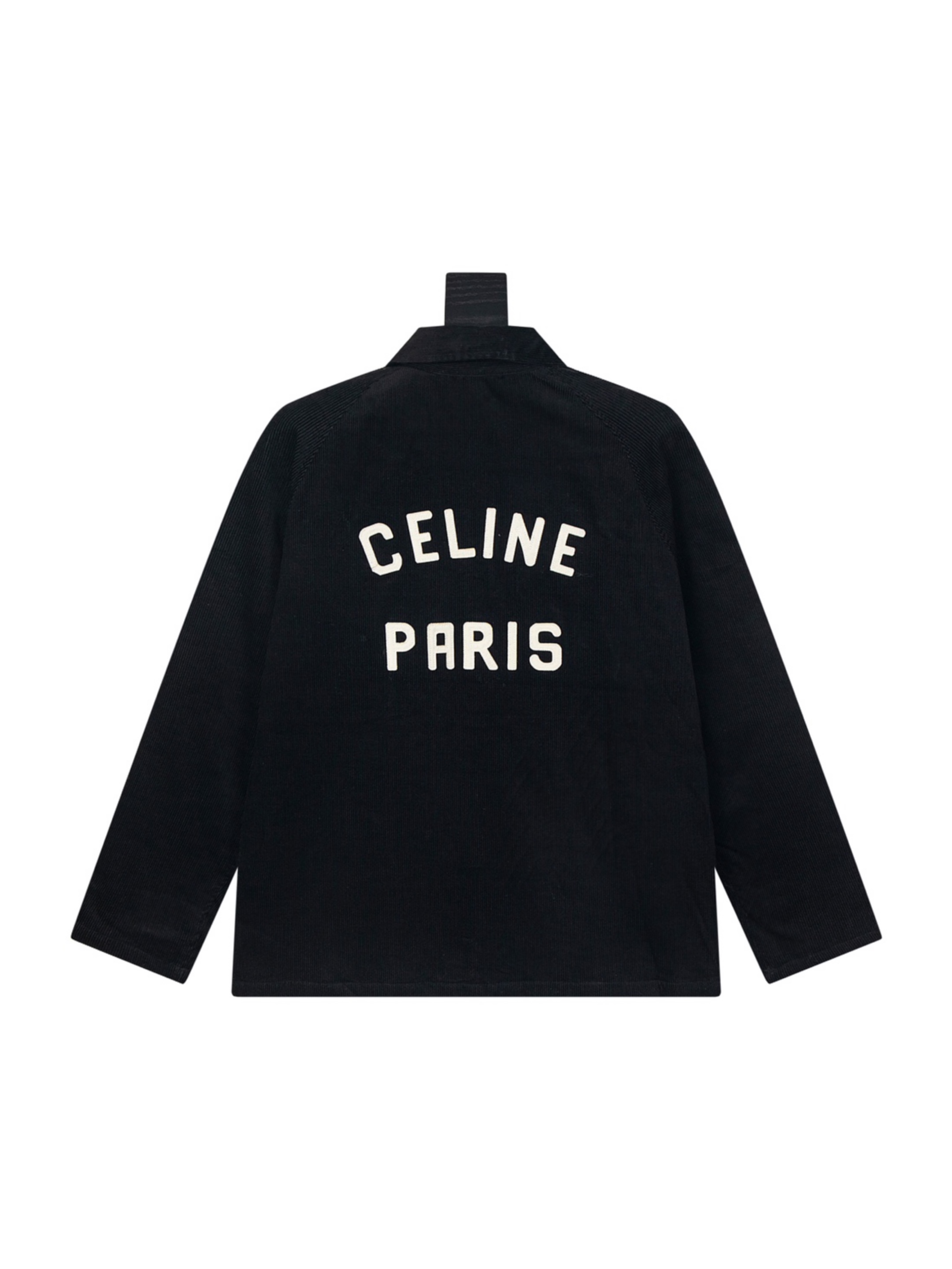 Cotton Cedar Zipper Jacket with Wool Letters and Copper Chain – FG - 图片 2