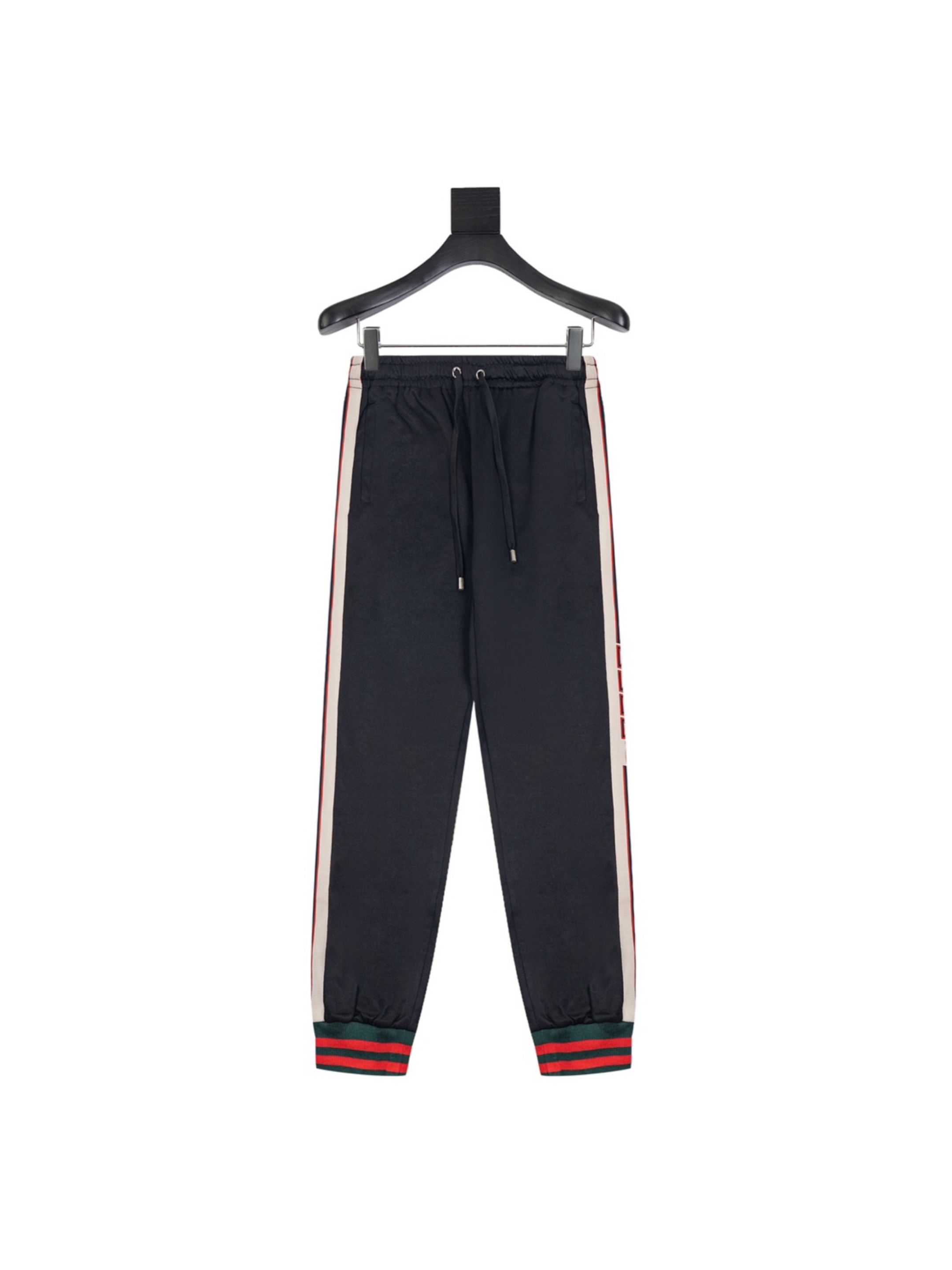 Gucci/古驰22ss经典织带Logo长裤 原版购入，完美还原。定织定染面料，侧边蛇纹Logo完美对位，区别市面错误版本，定制五金，水洗标，下摆袖口螺纹还原Zp，代购混卖版本。 尺码：XS S M L