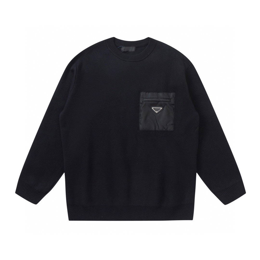 Prada Clothing Sweatshirts Knitting Fall/Winter Collection Long Sleeve