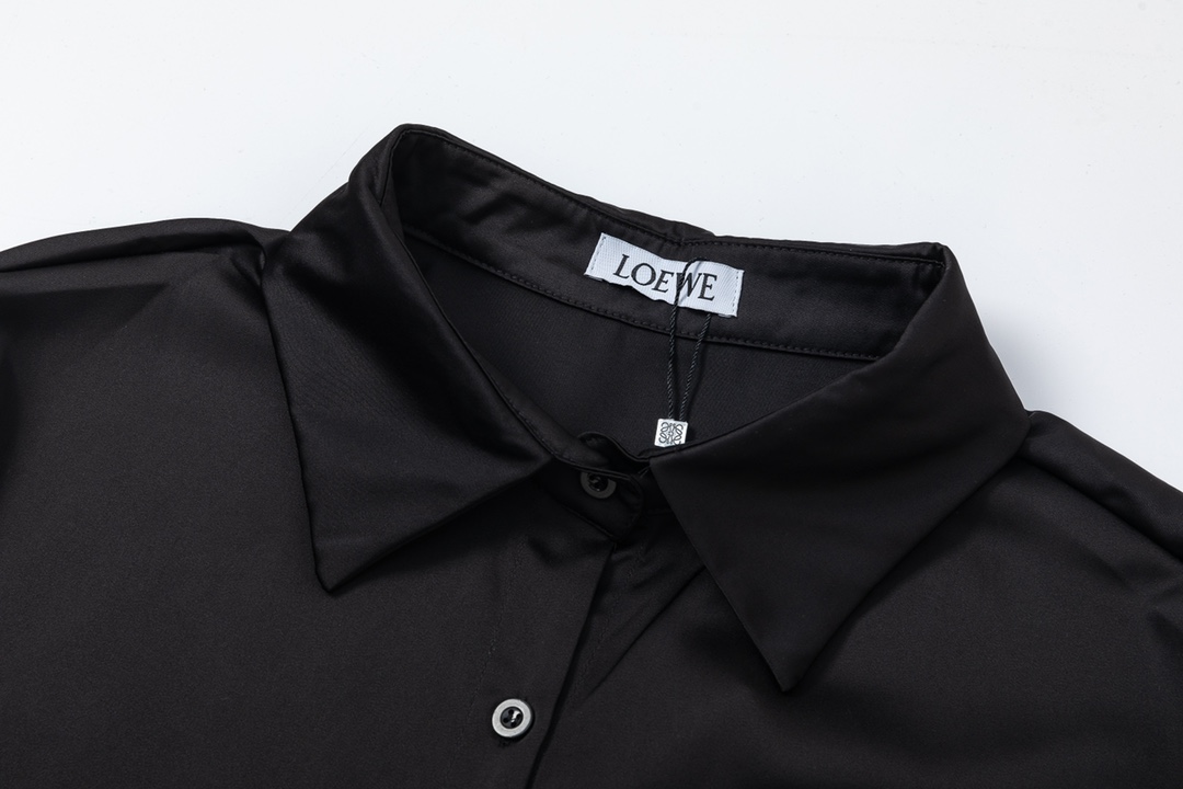 Loewe/Loywe 23ss Silk-Crayed Long Sleeve Shirt: Sun-Proof Unisex Suit in S, M, L - 图片 3