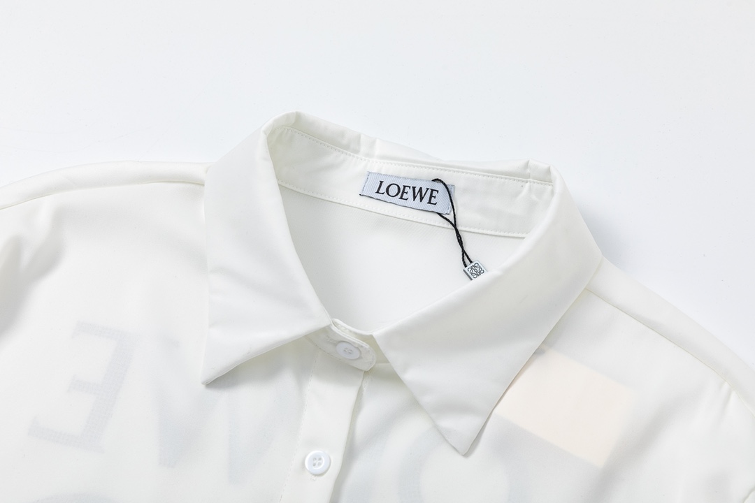Luxurious Loewe 23ss Silk-Crayed Long Sleeve Shirt in Various Sizes – Sun-Proof Unisex Suit - 图片 7