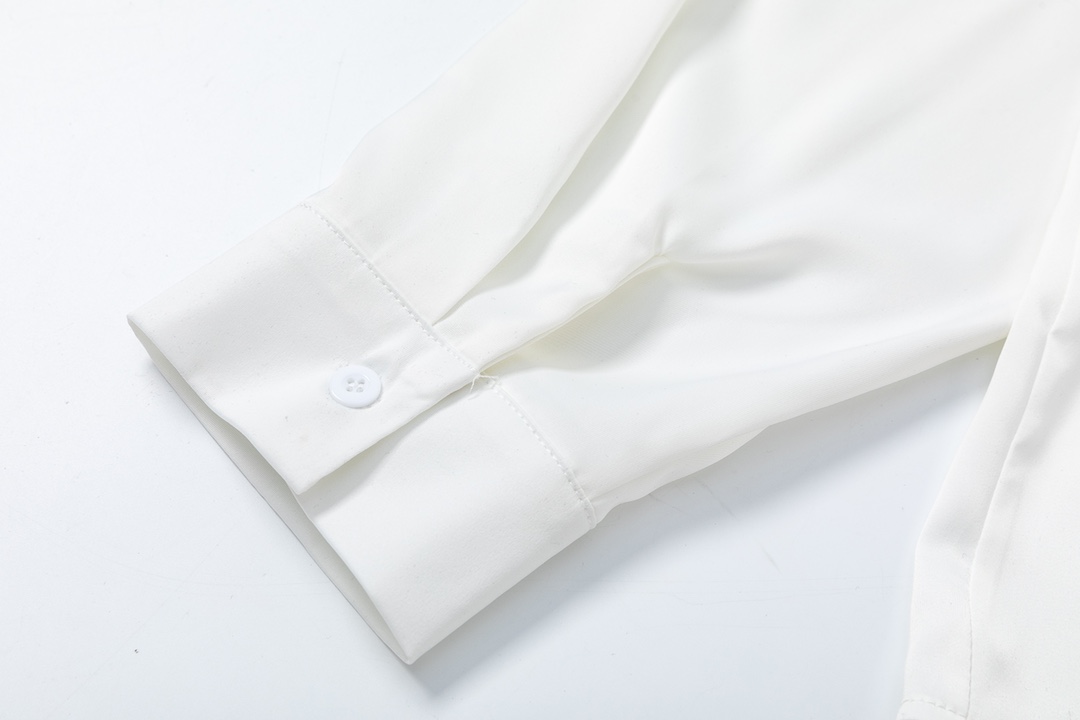 Luxurious Loewe 23ss Silk-Crayed Long Sleeve Shirt in Various Sizes – Sun-Proof Unisex Suit - 图片 5