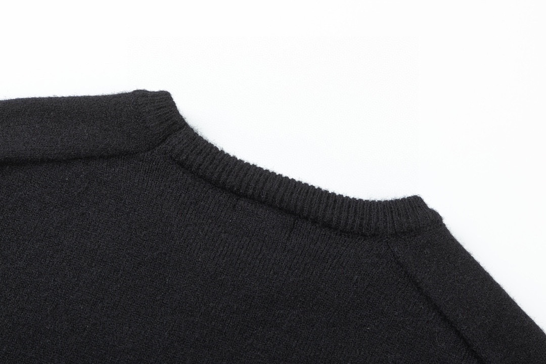 Luxury Embroidered Sweater: Celine/Céline High-Quality Unisex Design in Black, Various Sizes - 图片 9