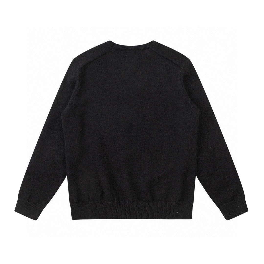 Luxury Embroidered Sweater: Celine/Céline High-Quality Unisex Design in Black, Various Sizes - 图片 2