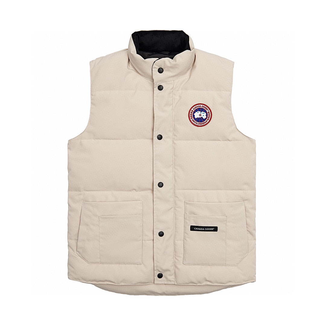 【Beige】 Canada Goose Canada Goose #Freestyle Crew 4154M chaleco de plumón para hombre y mujer ➖ ¡Sincronización con el …
