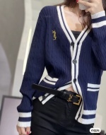 ๐ฐ170FG upper body effect YSL/Yves Saint Laurent 24ss college style autumn and winter new knitted cardigan jacket 1 ๐ฐ170FG upper body effect YSL/Yves Saint Laurent 24ss college style autumn and winter new knitted cardigan jacket