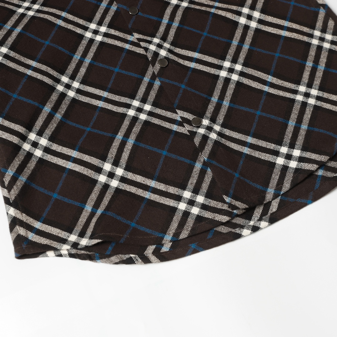 Burberry 24FW Flannel Shirt Coat: Italian Woolly Flanneled Flour, Unisex, S-XL - 图片 8