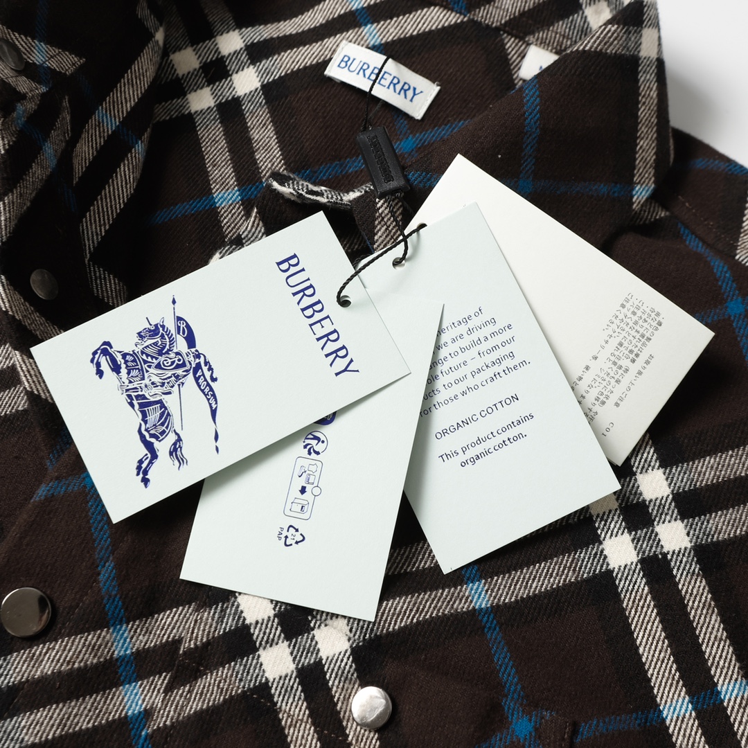 Burberry 24FW Flannel Shirt Coat: Italian Woolly Flanneled Flour, Unisex, S-XL - 图片 4