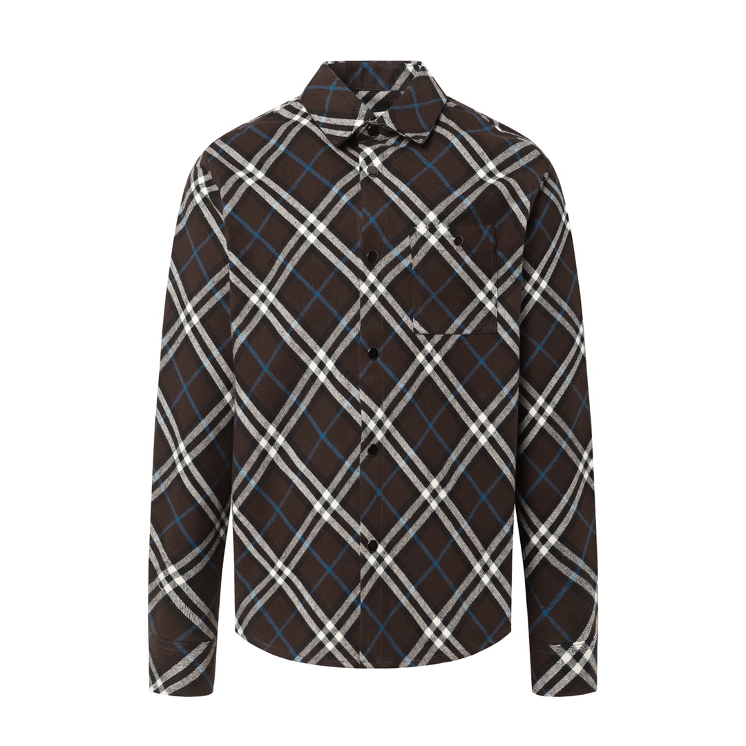Burberry 24FW Flannel Shirt Coat: Italian Woolly Flanneled Flour, Unisex, S-XL - 图片 1